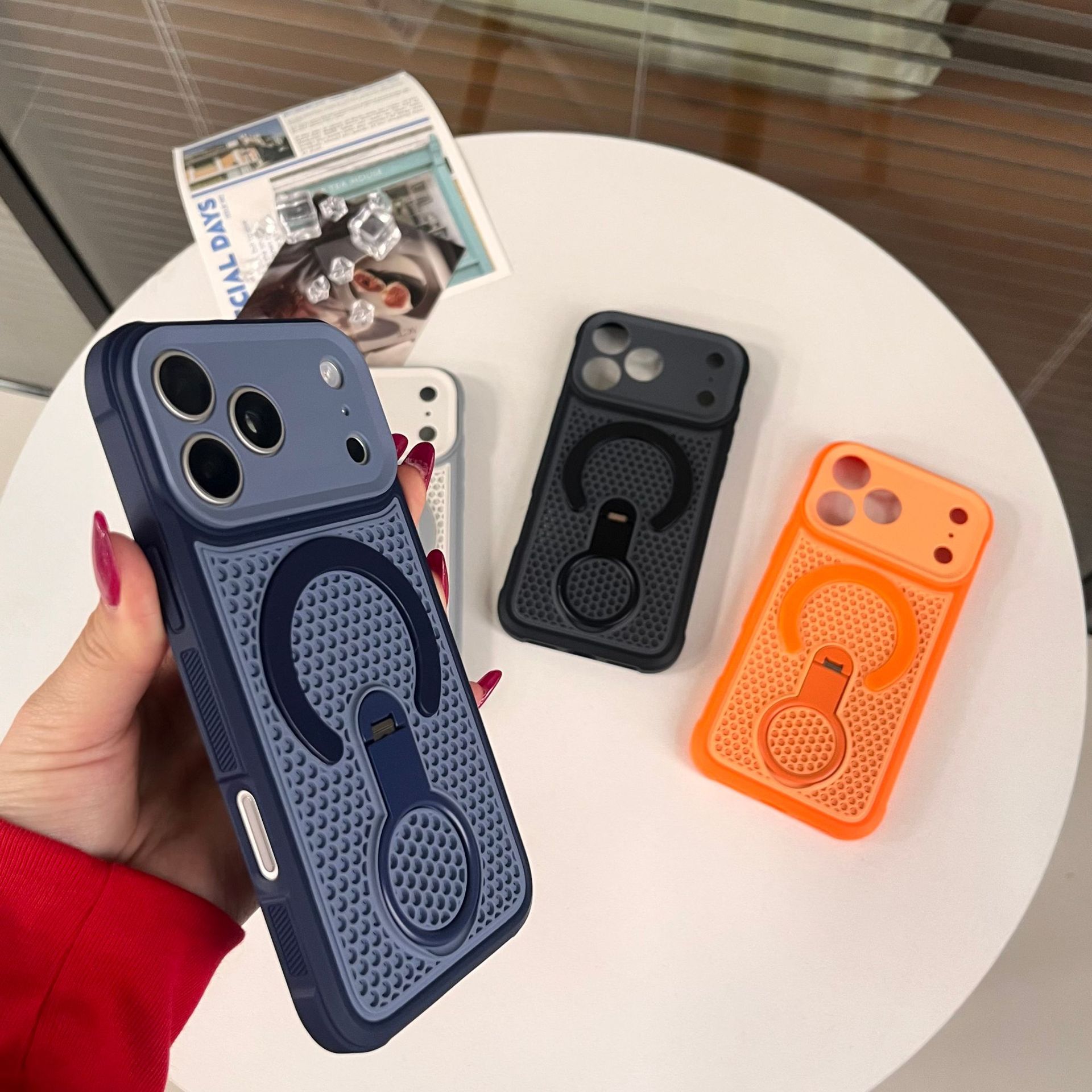 Heat Dissipation Mesh Breathable Case - 360 ° Funda magnética transpirable con