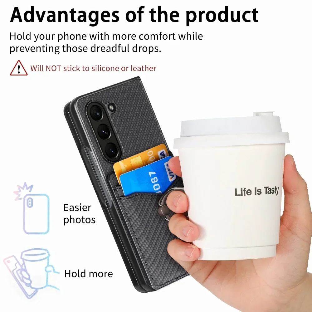 Funda de cuero PU para teléfon - Leather Wallet Card Holder Phone Cover reseña y precio