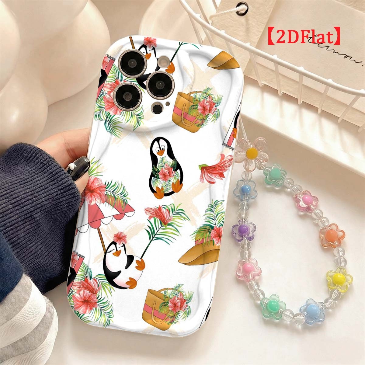 Funda para teléfono con diseño - Cute Cartoon Wrist Strap Silicone Case reseña y precio